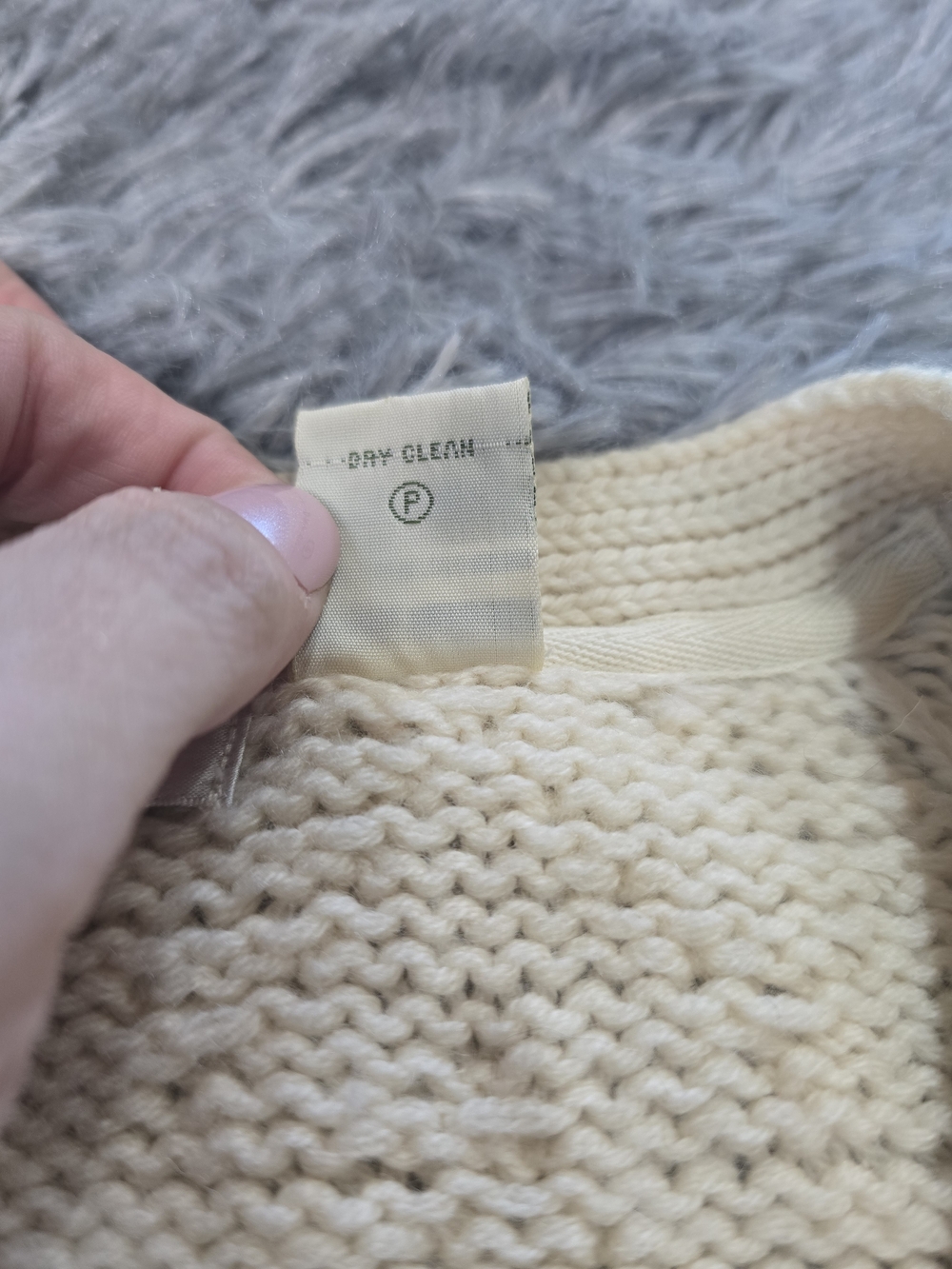 Orvis Cream Cable-Knit Button Cardigan Sweater - Picture 6 of 11